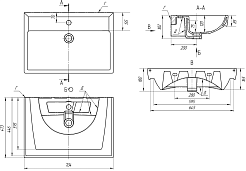 Brevita Мебель для ванной Vega 70 подвесная зеленая/золото – фотография-16